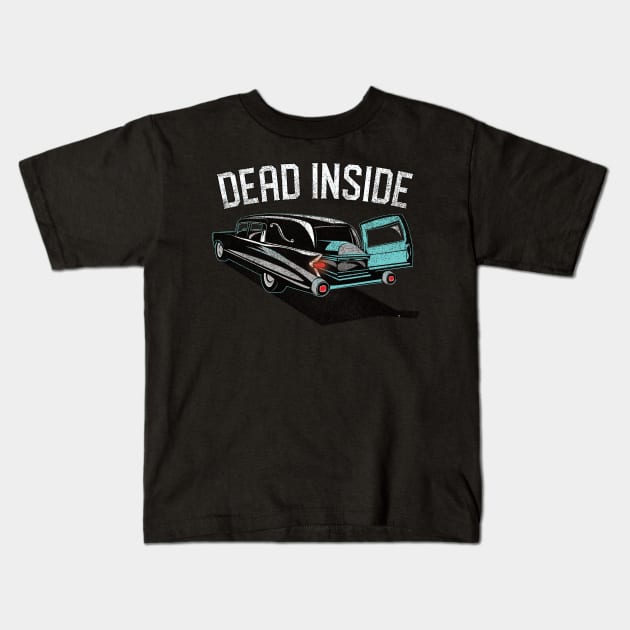 Dead Inside Casket in a Hearse Kids T-Shirt by artswitches
